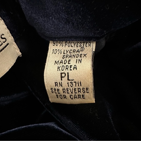 Vintage Women’s Dark Blue Shirt Large Velour Button Up Whimsigoth 90s Witchy - Picture 6 of 6